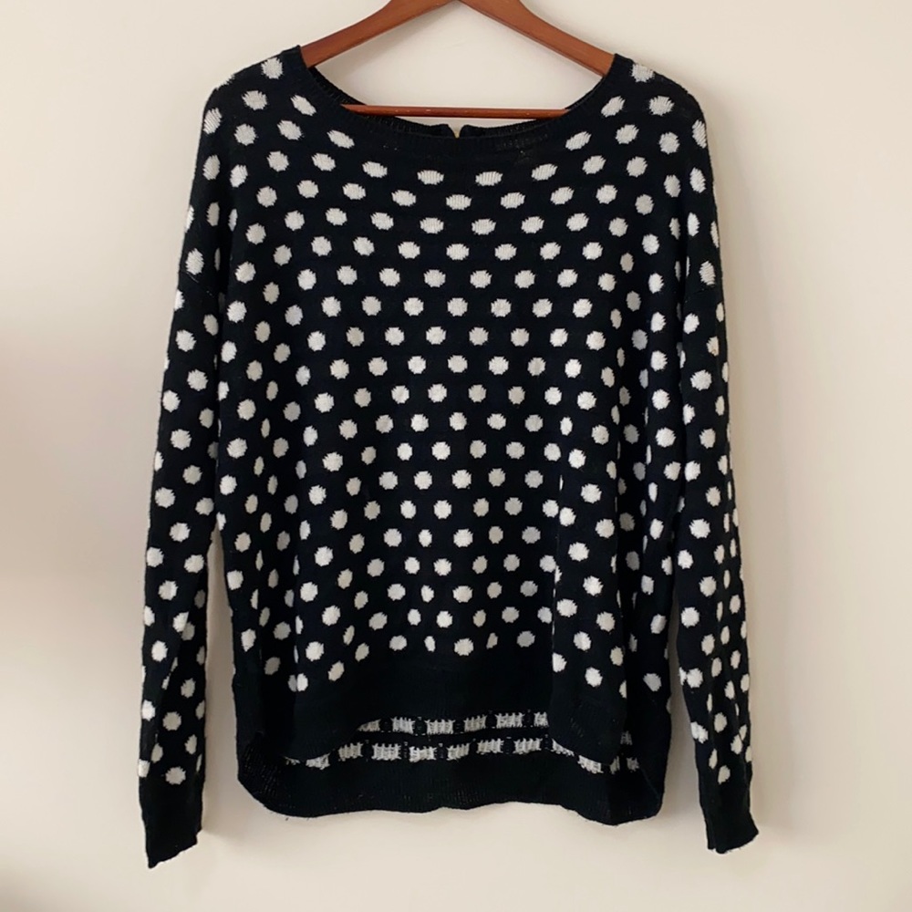 H&M navy polkadot sweater